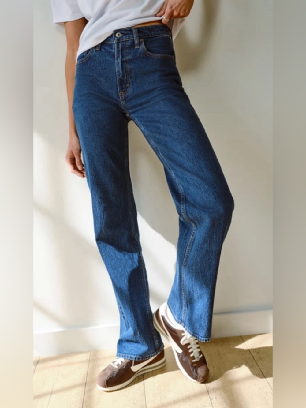 Abercrombie & Fitch 90s Relaxed fit High-Rise Straight Jeans in Dark Blue 30/10